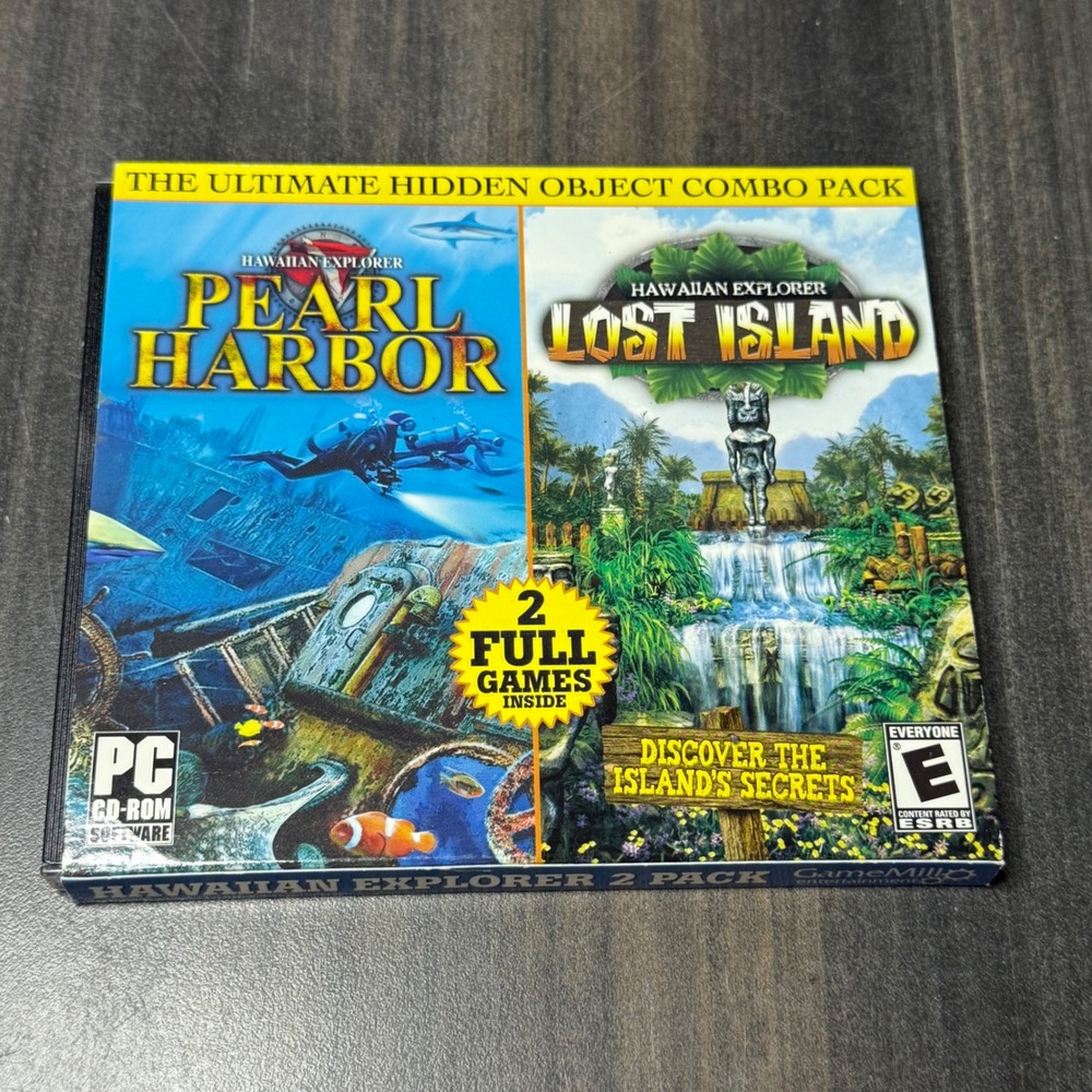 Hawaiian Explorer 2 Pack PC Game Pearl Harbor Lost Island Hidden Object Combo